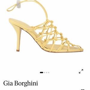 Gia Borghini Strappy Yellow Heels